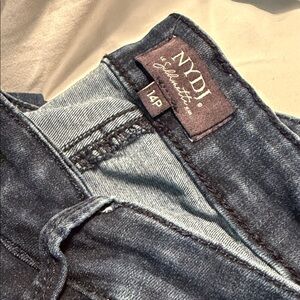 NYDJ Blue Denim Jeans Slim Bootcut 14P Marvelous